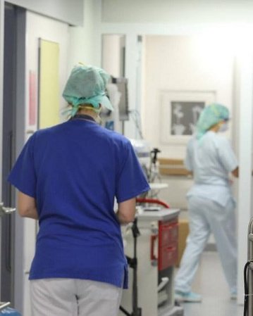 Foto: Mitarbeitende auf Station