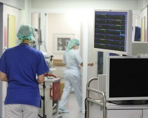 Foto: Mitarbeitende auf Station